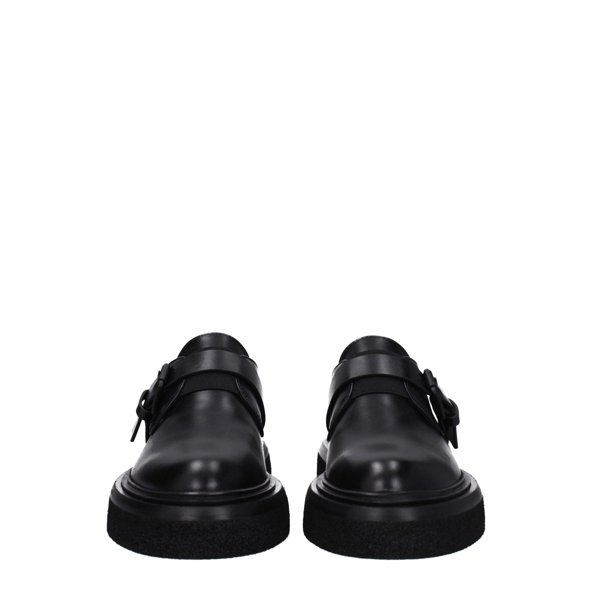 Max Mara Black Leather Oxfords And Derbies Max Mara