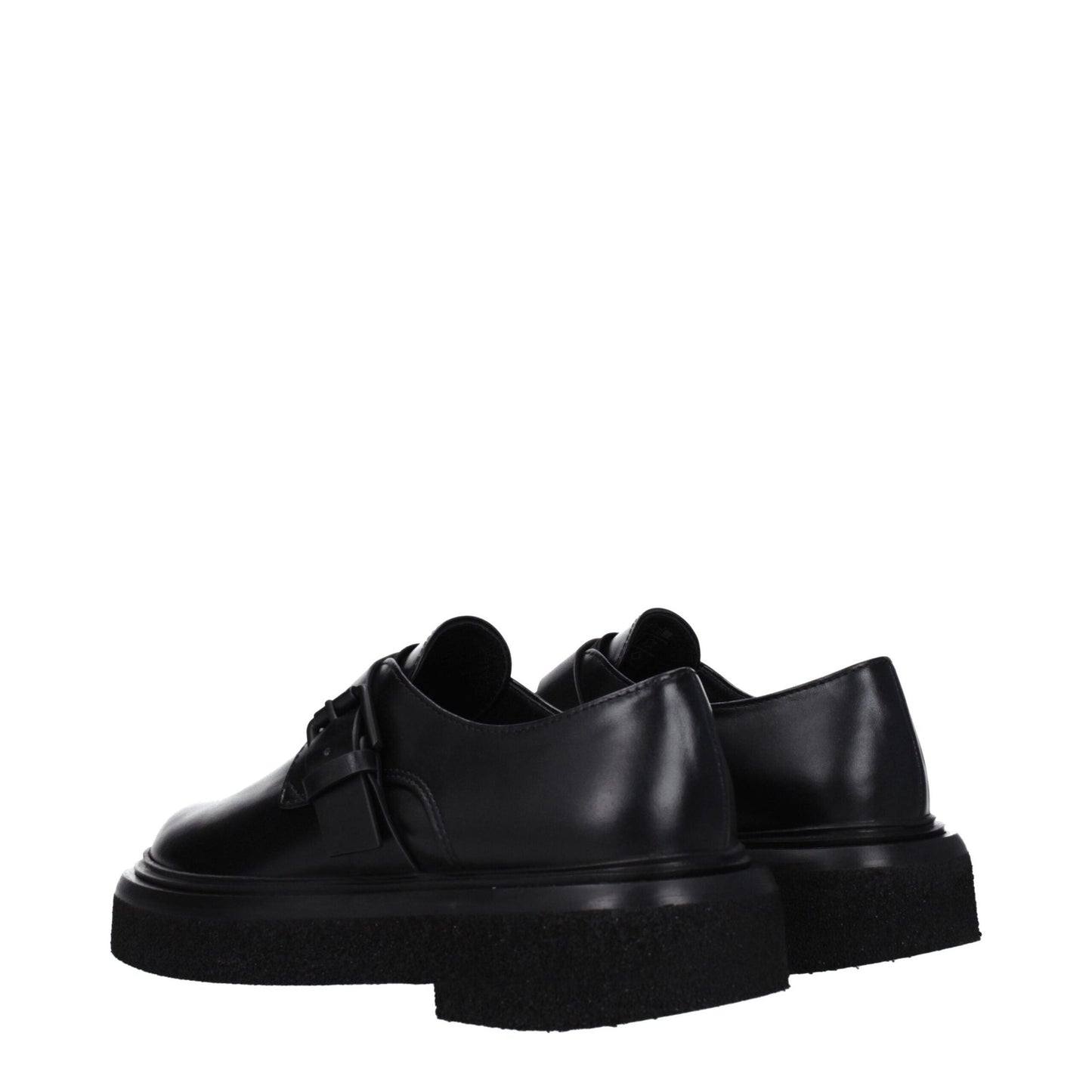 Max Mara Black Leather Oxfords And Derbies Max Mara