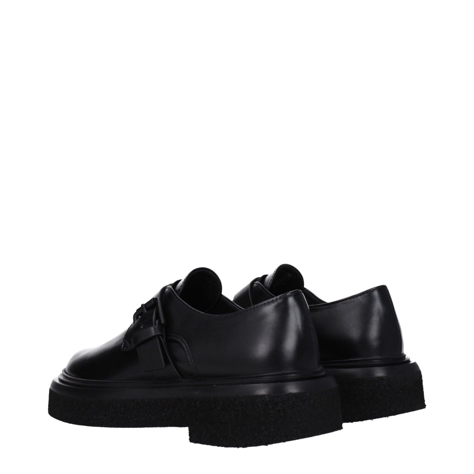 Max Mara Black Leather Oxfords And Derbies Max Mara