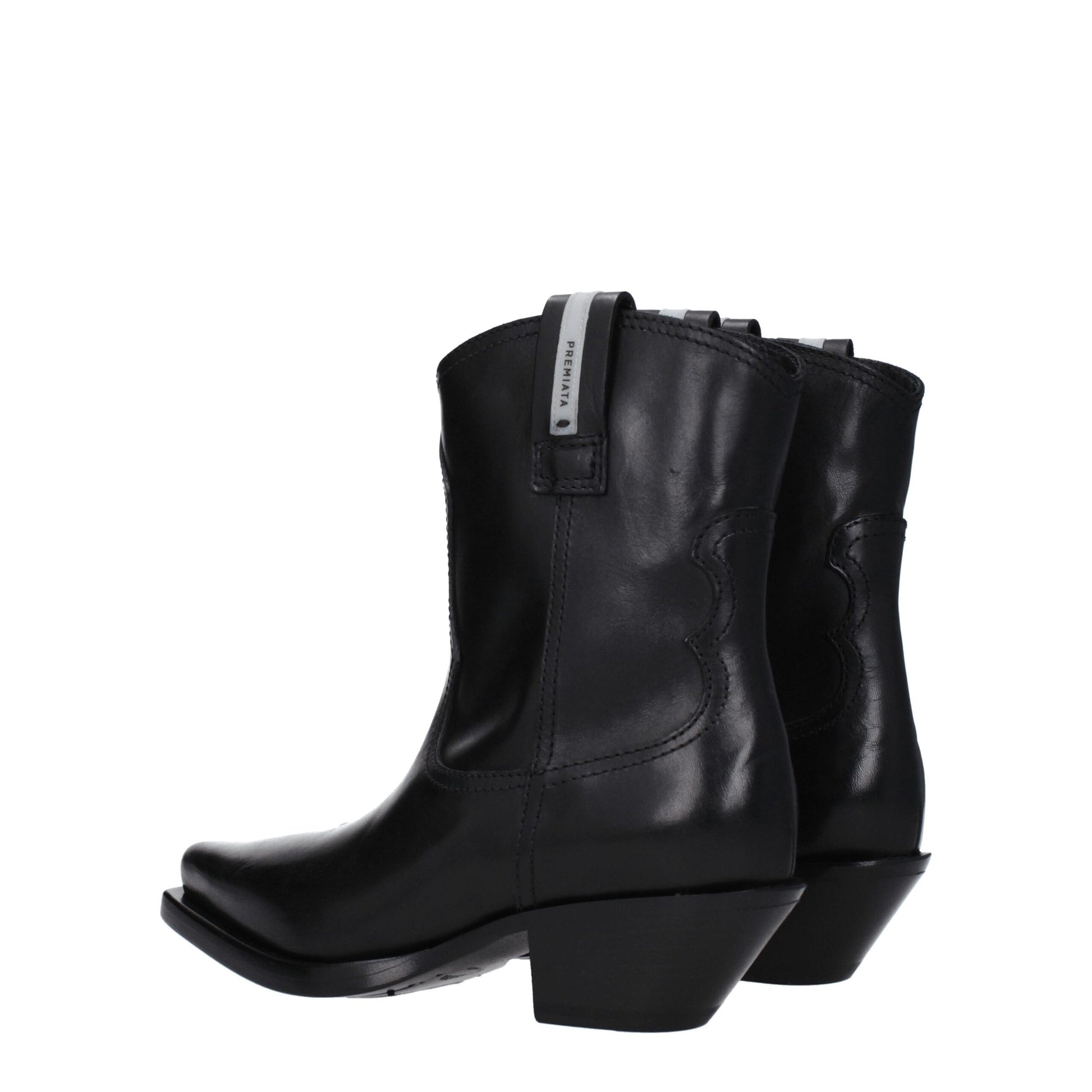 Premiata Black Leather Ankle Boots Premiata