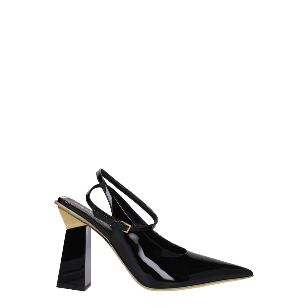 Valentino Garavani Black Leather Sandals Valentino Garavani