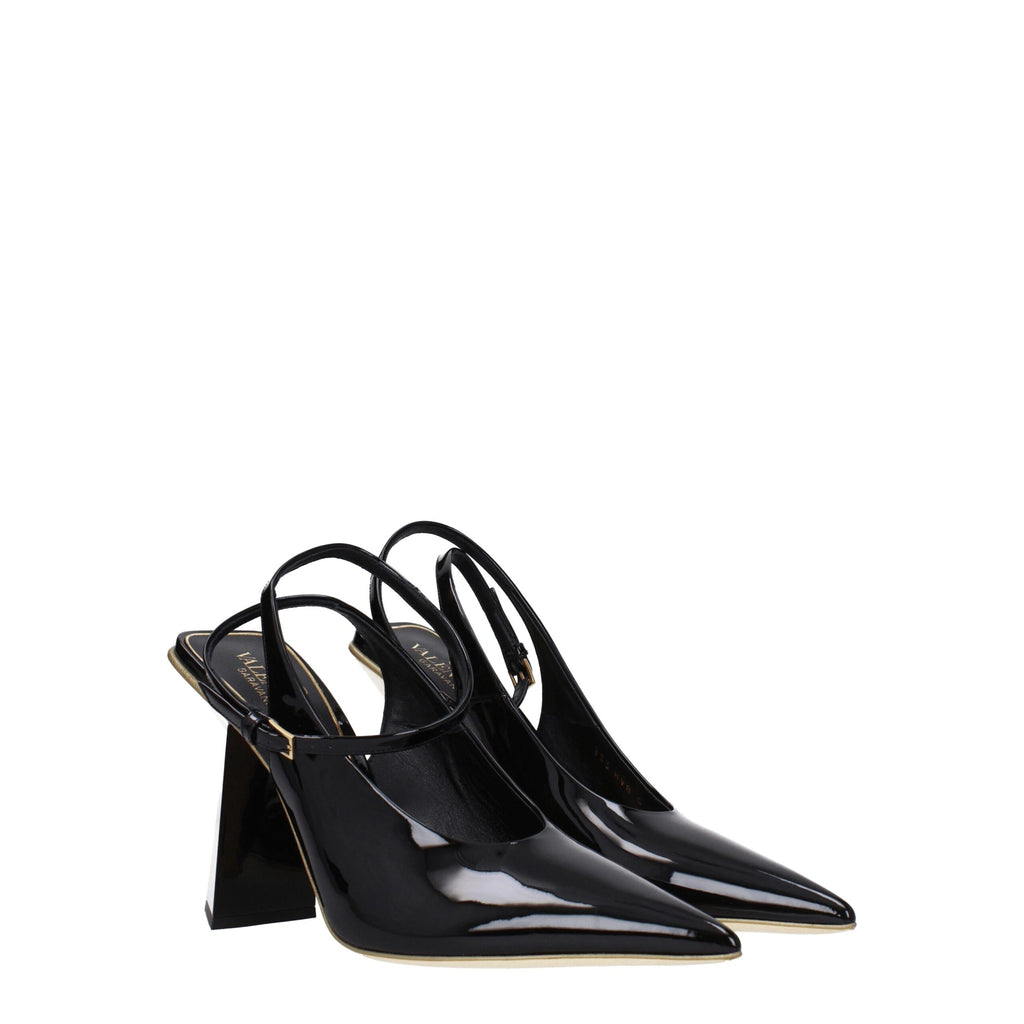 Valentino Garavani Black Leather Sandals Valentino Garavani