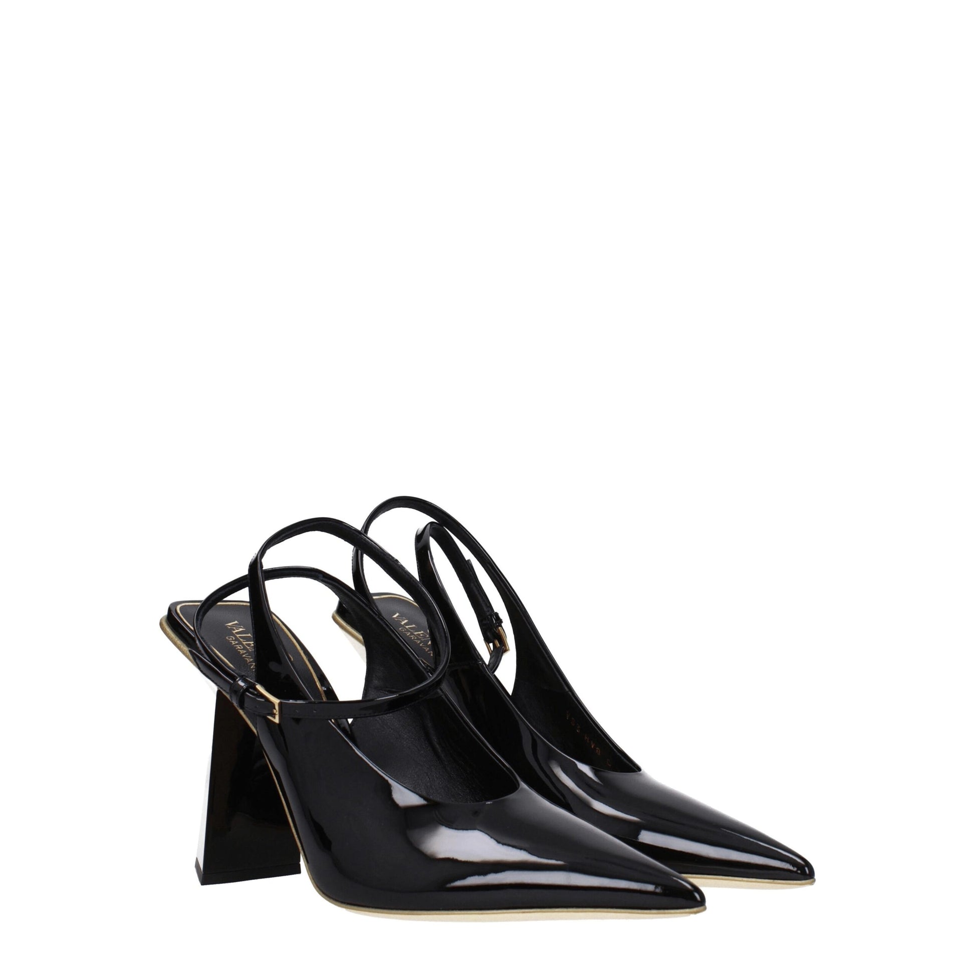 Valentino Garavani Black Leather Sandals Valentino Garavani