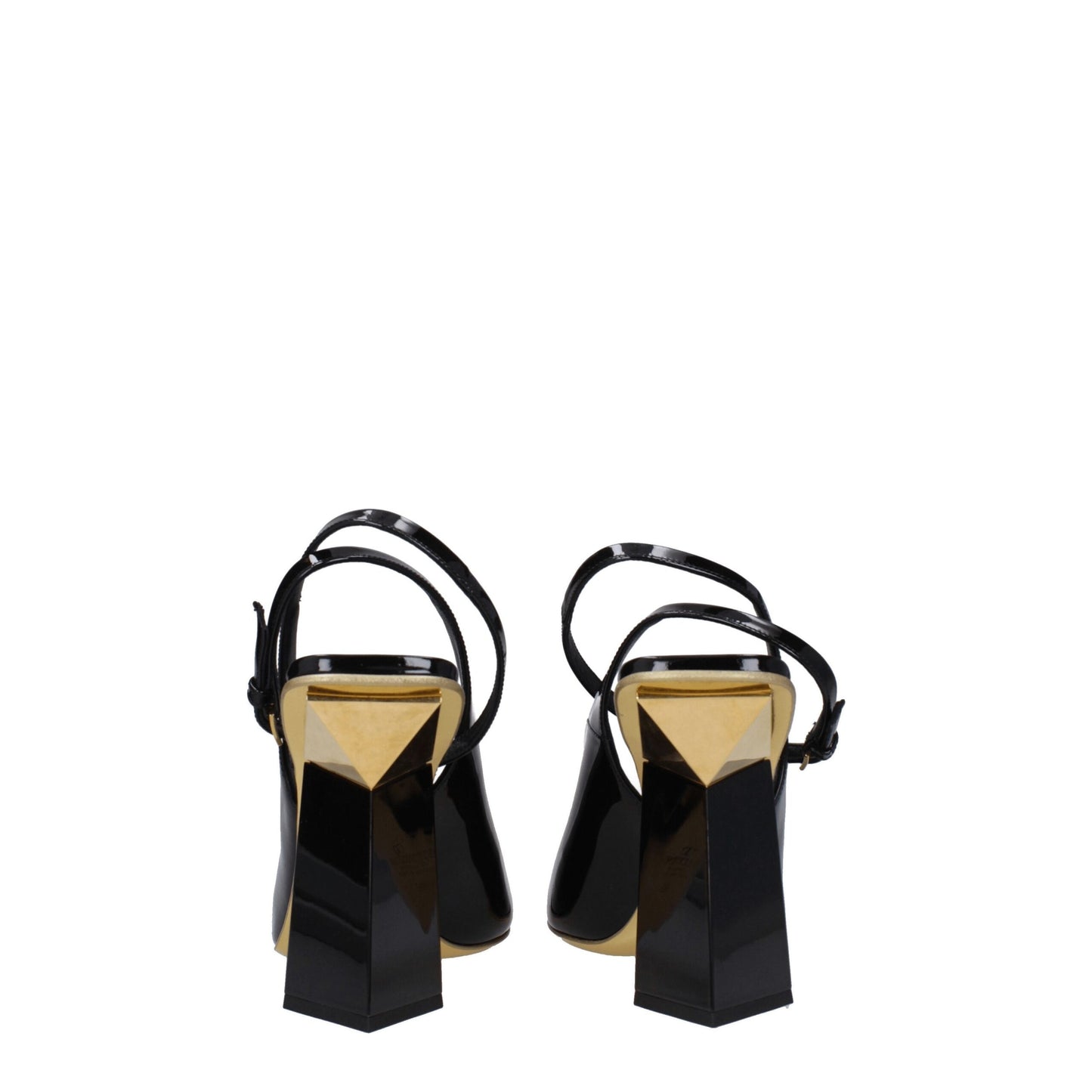 Valentino Garavani Black Leather Sandals Valentino Garavani