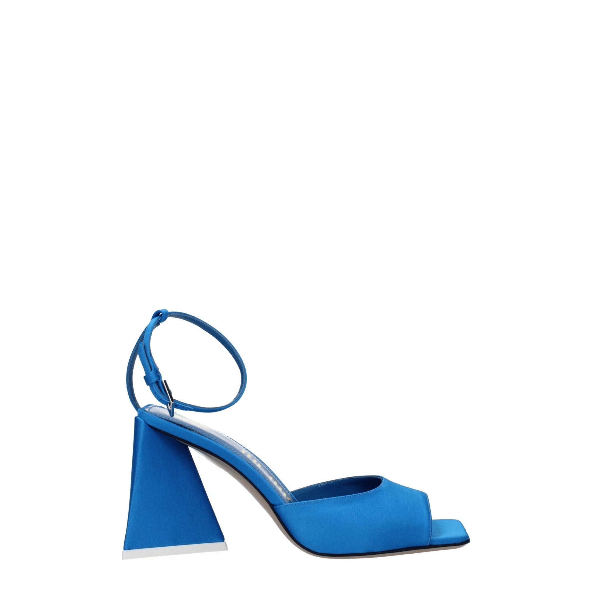 The Attico Blue Satin Stiletto Heel Sandals The Attico