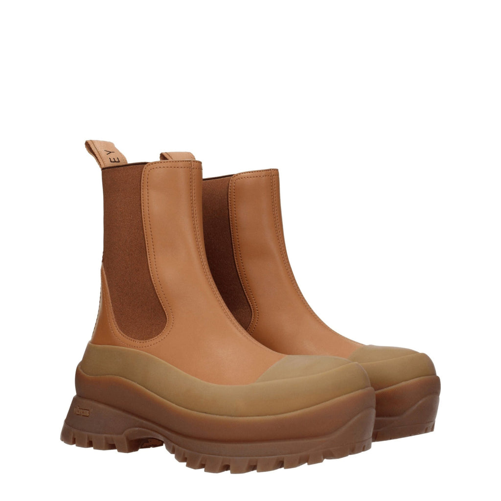 Stella McCartney Brown Leather Ankle Boots Stella McCartney
