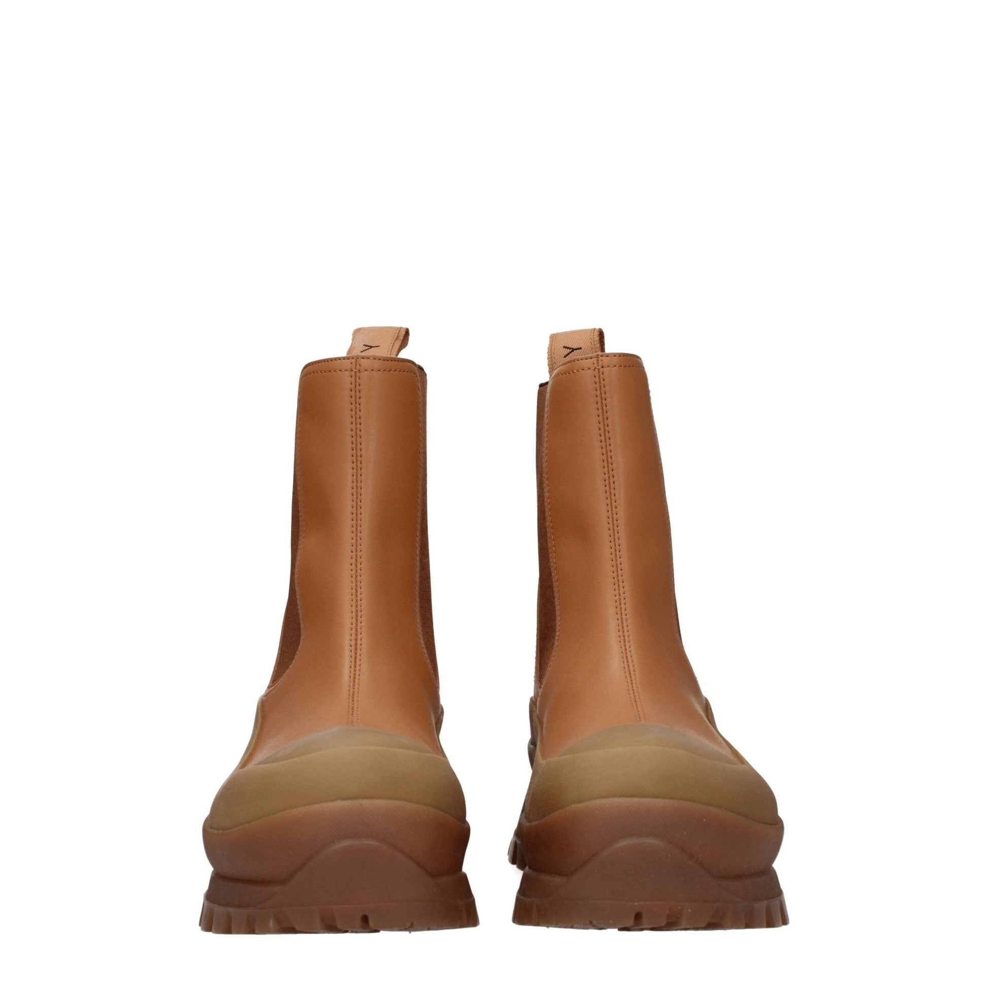 Stella McCartney Brown Leather Ankle Boots Stella McCartney