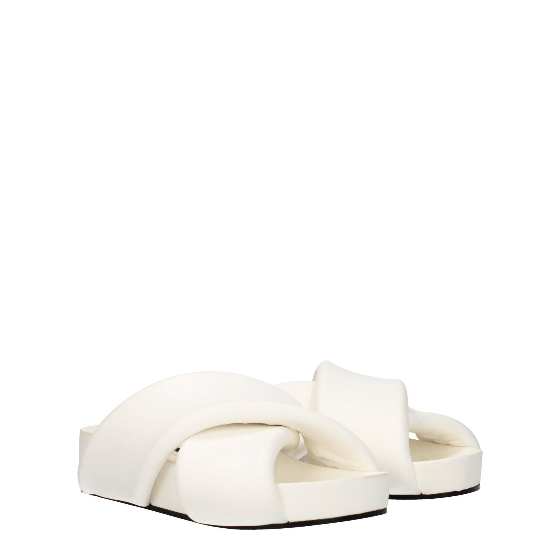 Jil Sander White Leather Slippers Jil Sander