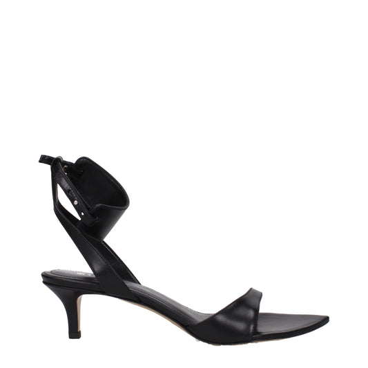 Isabel Marant Black Leather Flat Sandals Isabel Marant