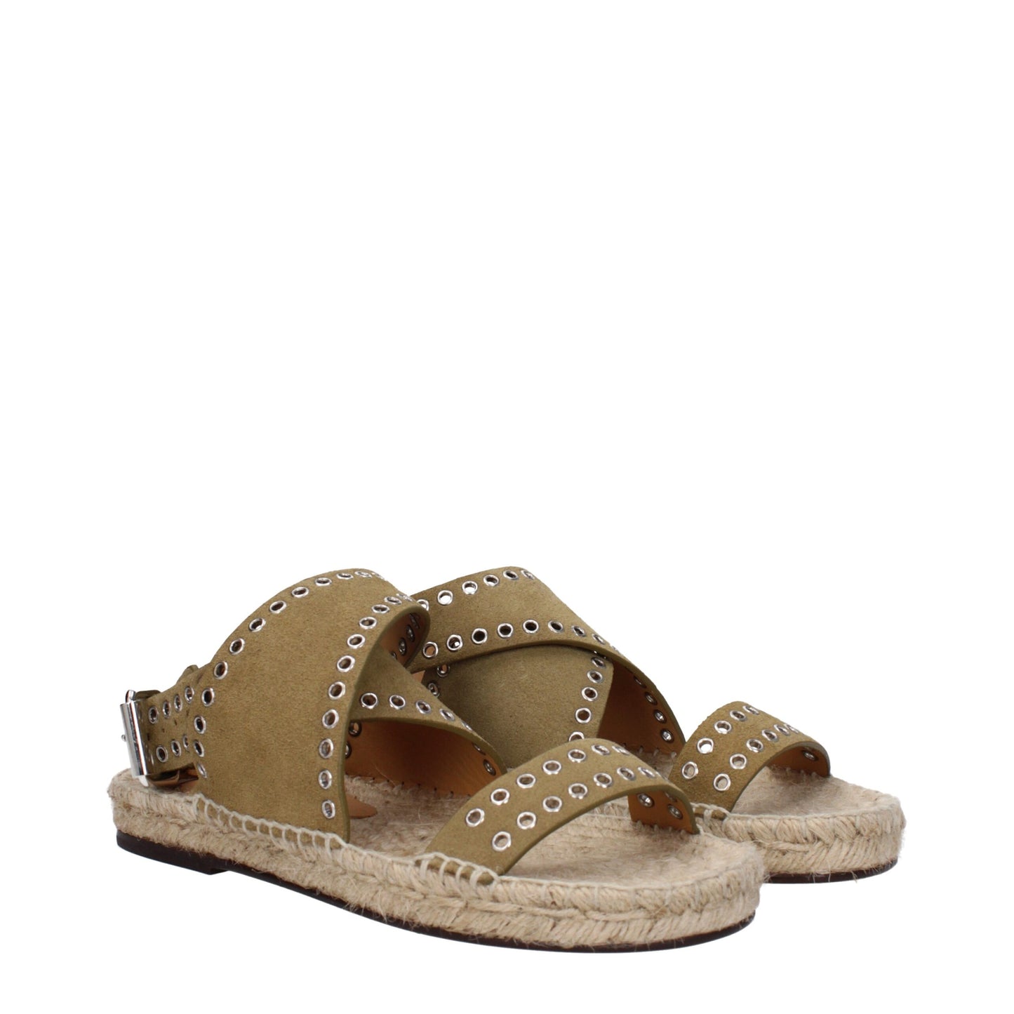 Isabel Marant Green Leather Flat Sandals Isabel Marant