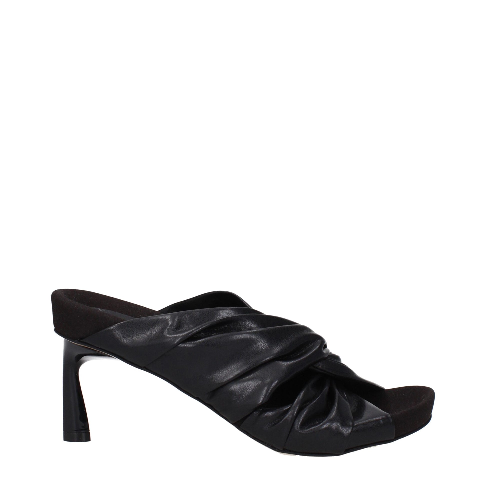 Stella McCartney Black Leather Stiletto Heel Sandals Stella McCartney