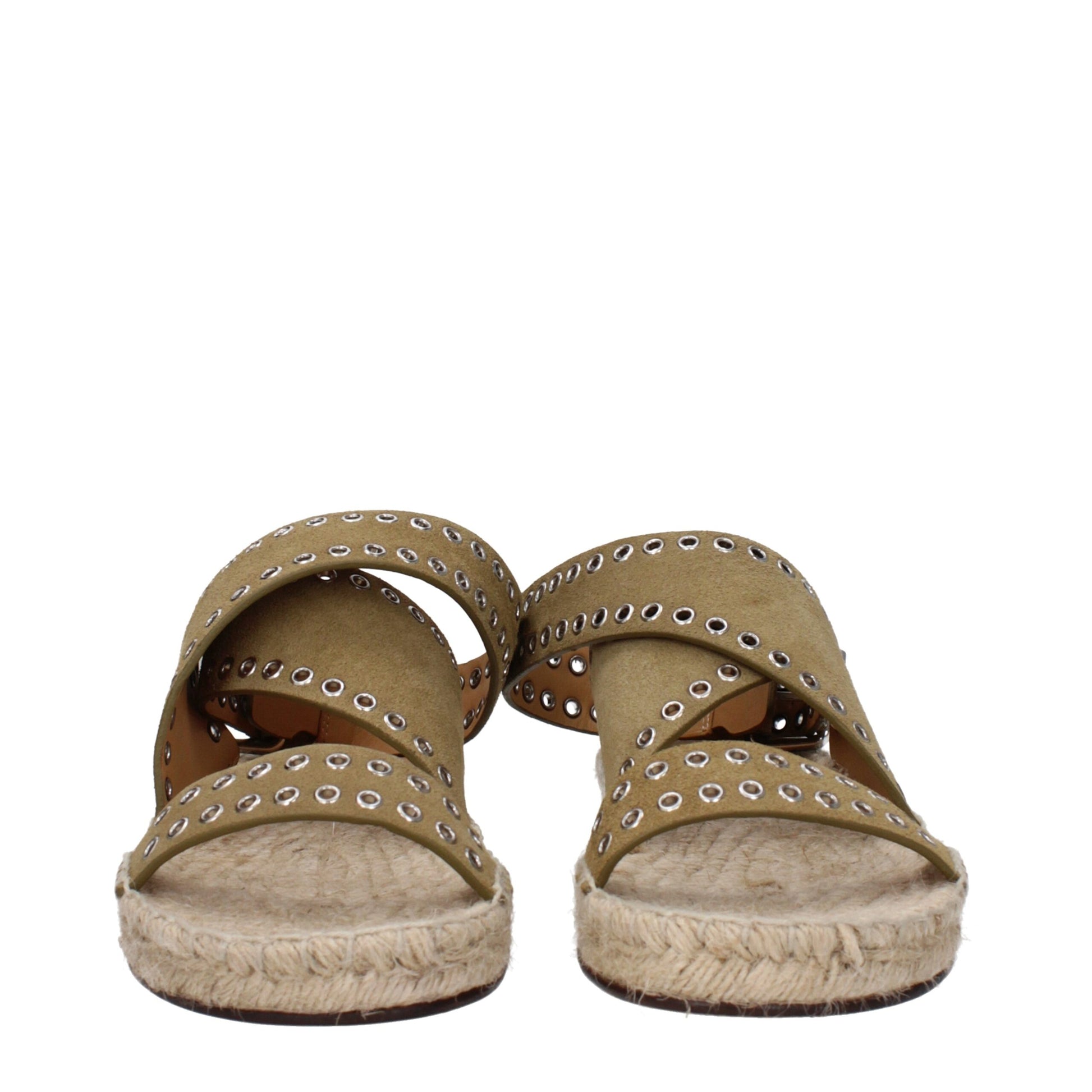 Isabel Marant Green Leather Flat Sandals Isabel Marant