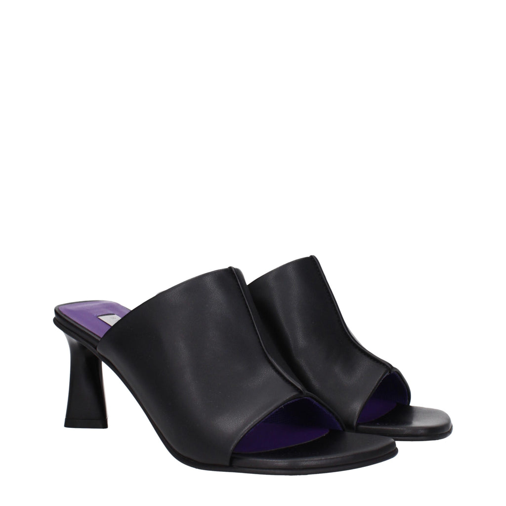 Stella McCartney Black Leather Stiletto Heel Sandals Stella McCartney