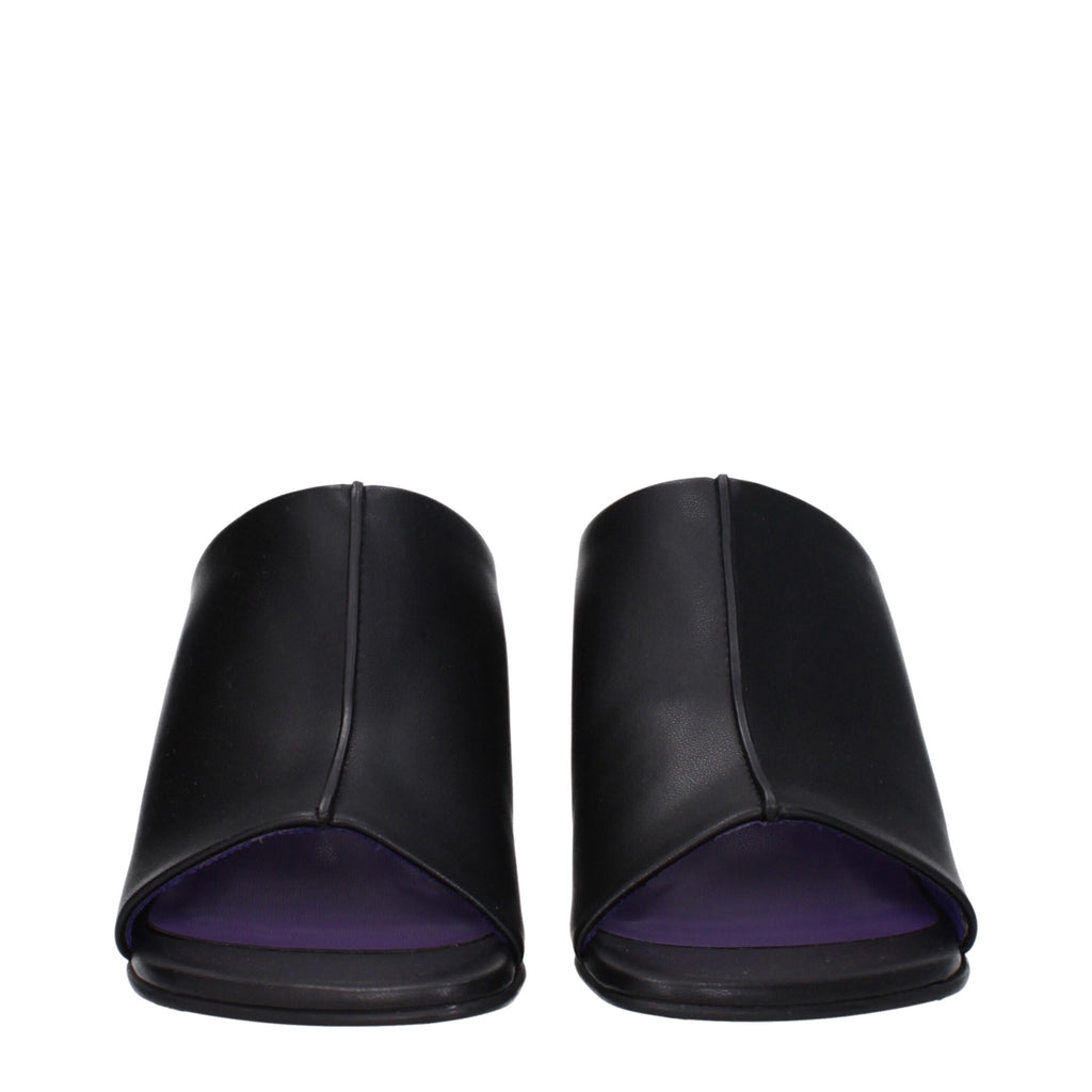 Stella McCartney Black Leather Stiletto Heel Sandals Stella McCartney