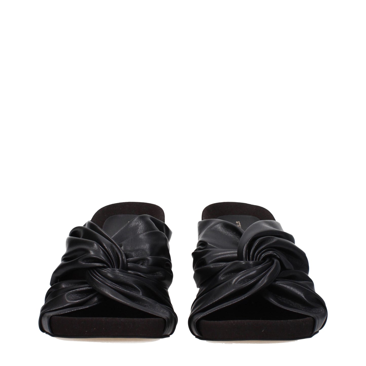 Stella McCartney Black Leather Stiletto Heel Sandals Stella McCartney