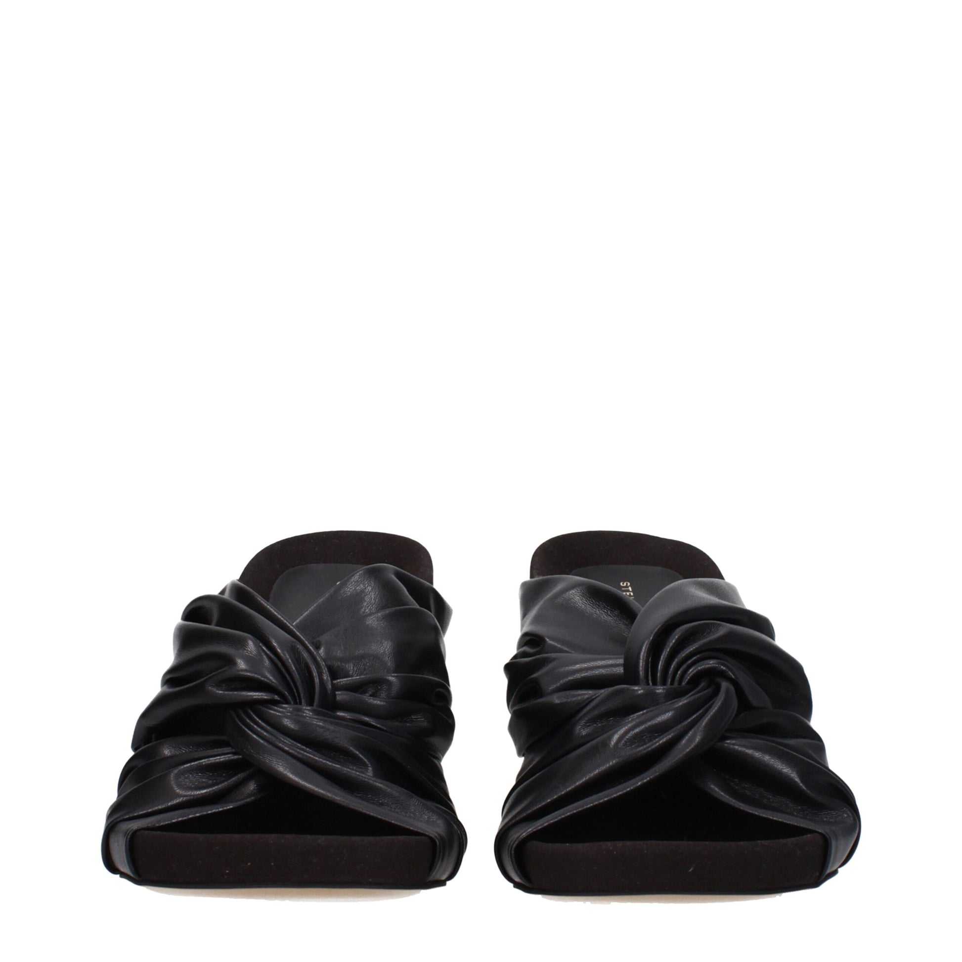 Stella McCartney Black Leather Stiletto Heel Sandals Stella McCartney