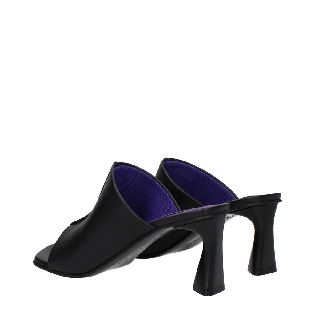 Stella McCartney Black Leather Stiletto Heel Sandals Stella McCartney