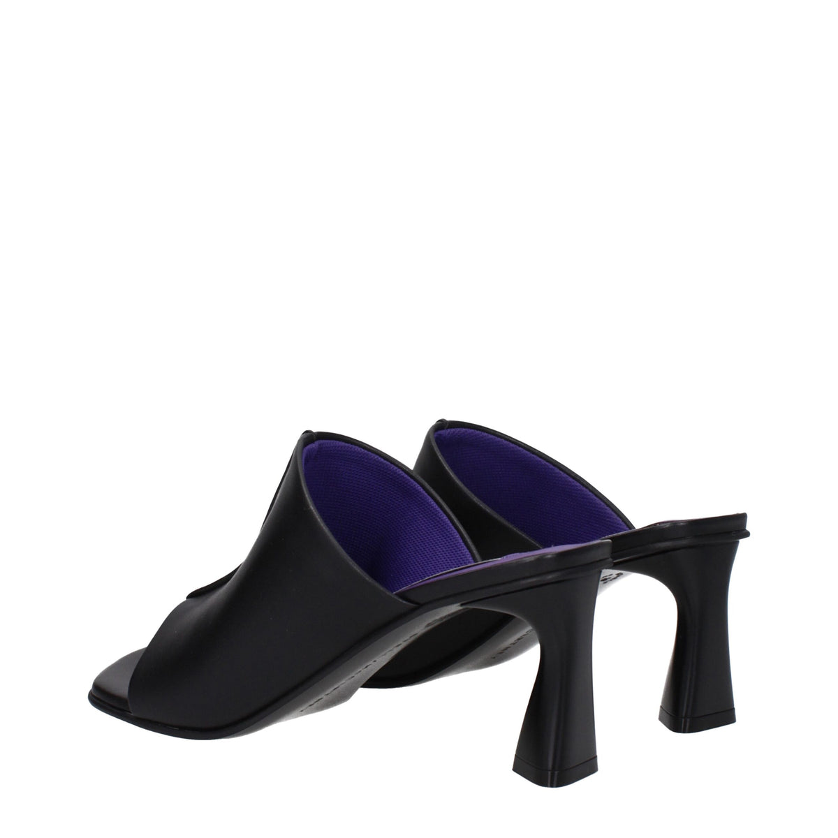 Stella McCartney Black Leather Stiletto Heel Sandals Stella McCartney