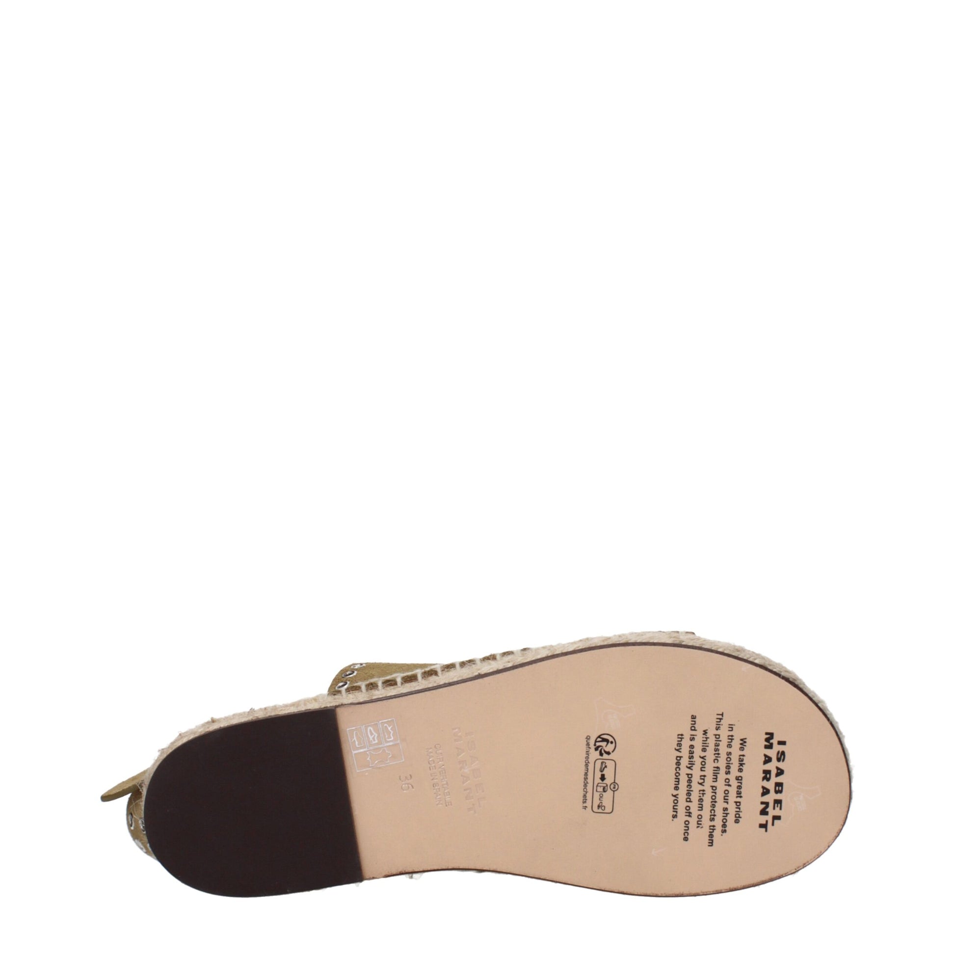 Isabel Marant Green Leather Flat Sandals Isabel Marant