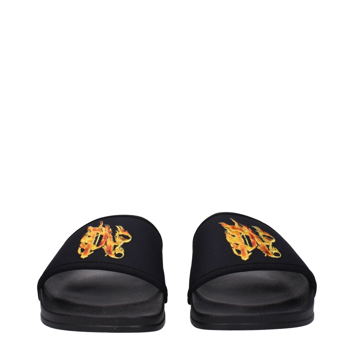 Palm Angels Black Fabric Slippers Palm Angels
