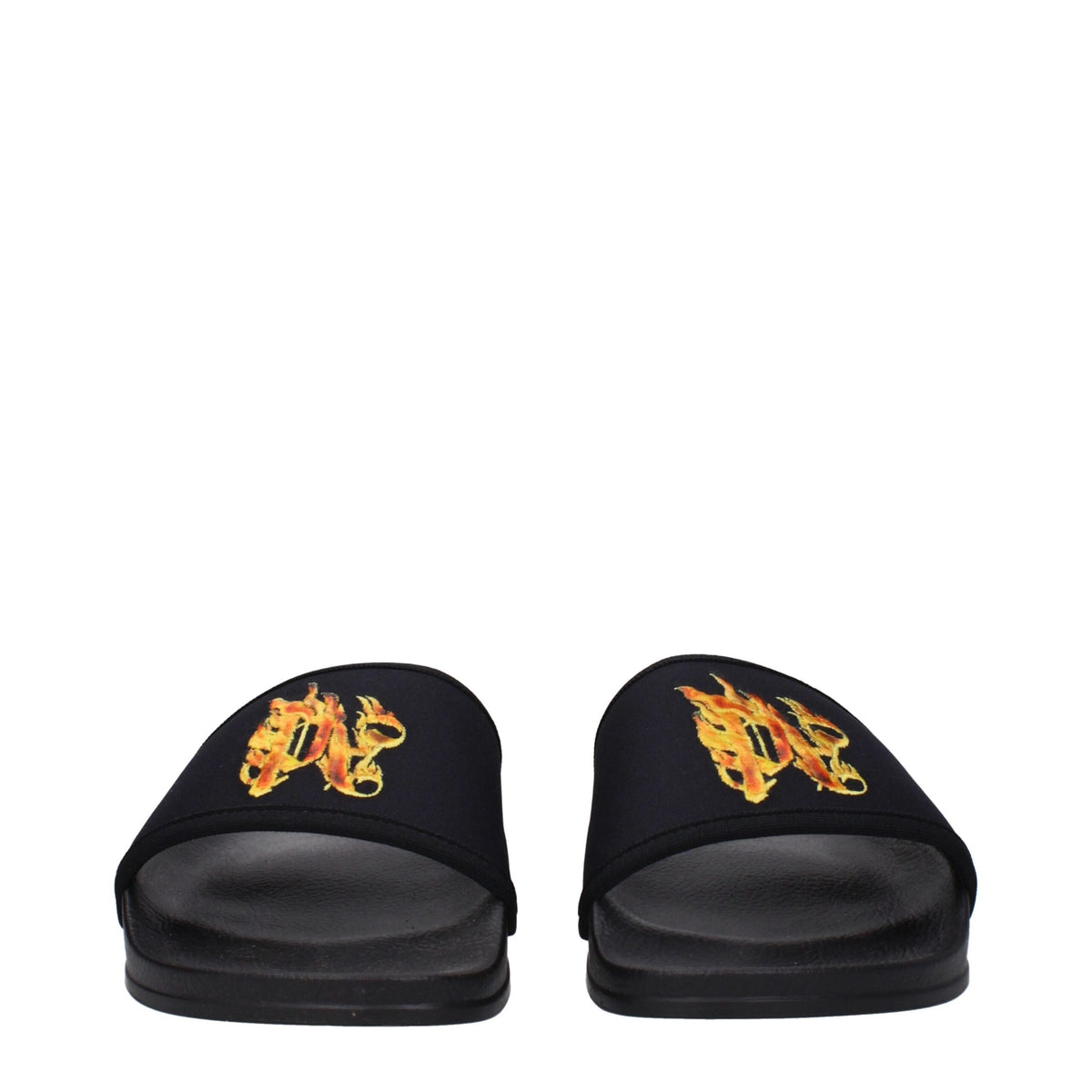 Palm Angels Black Fabric Slippers Palm Angels