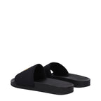 Palm Angels Black Fabric Slippers Palm Angels