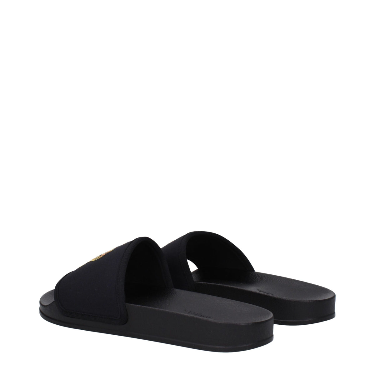 Palm Angels Black Fabric Slippers Palm Angels