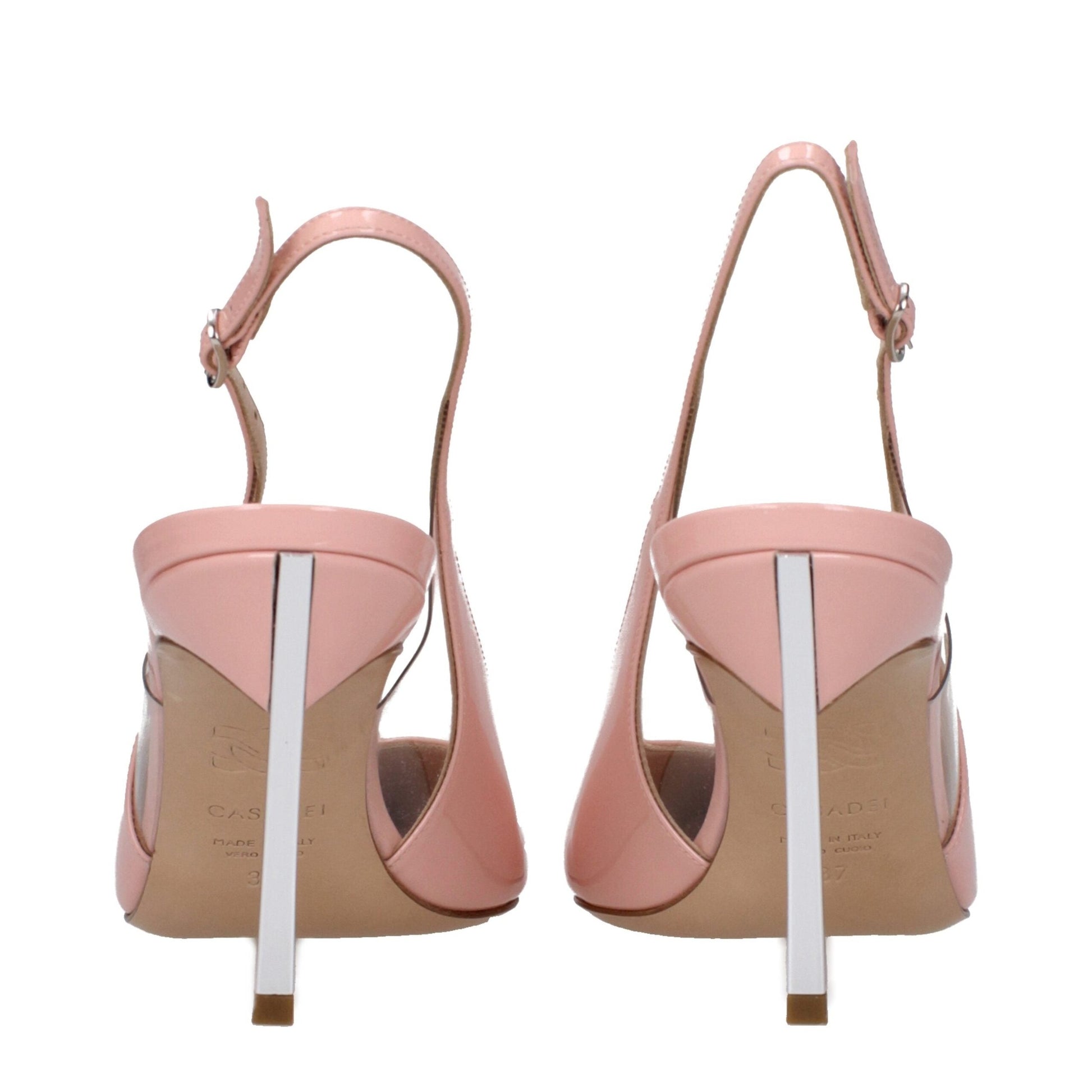 Casadei Pink Leather High Heel Pumps Casadei