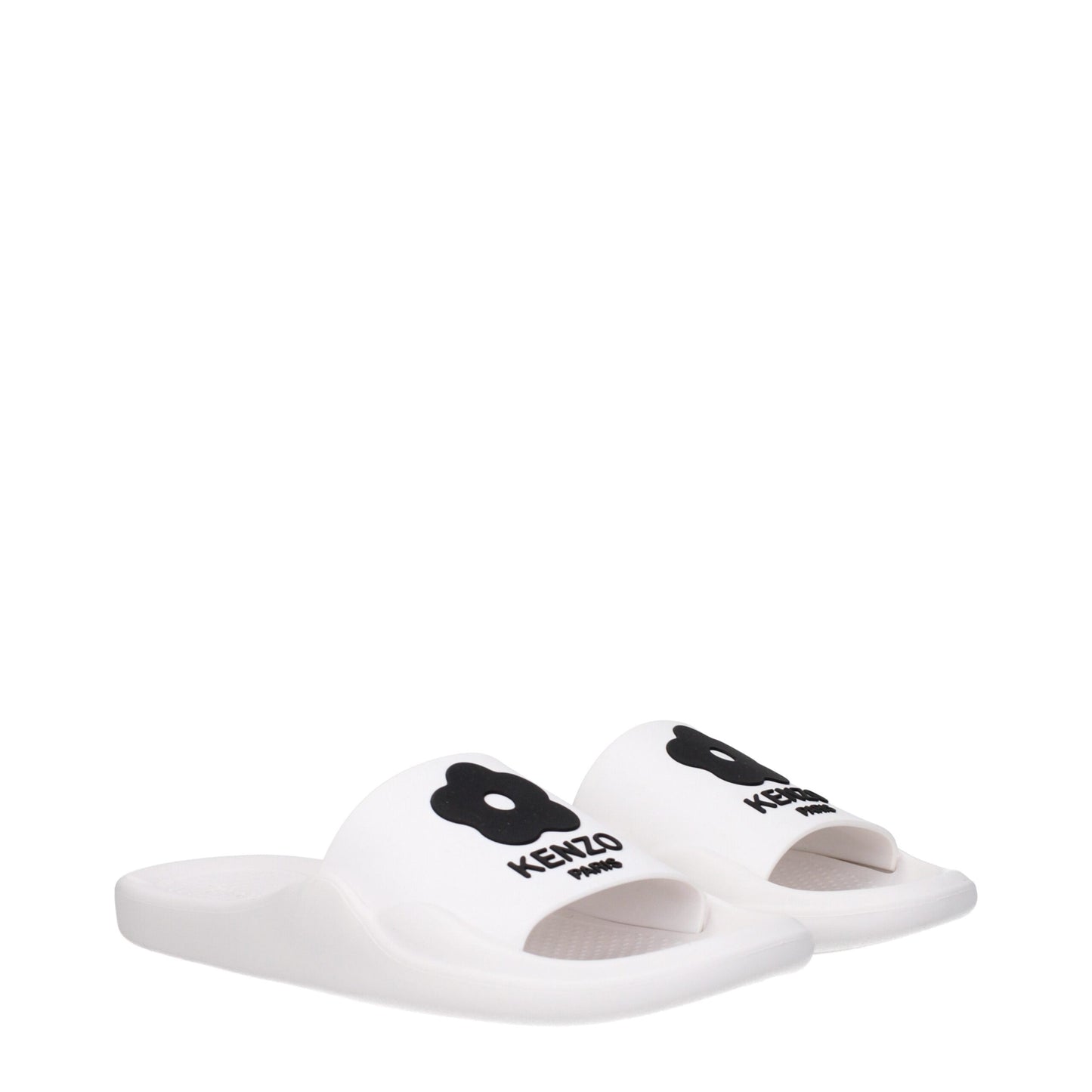 Kenzo White Cotton Slippers Kenzo