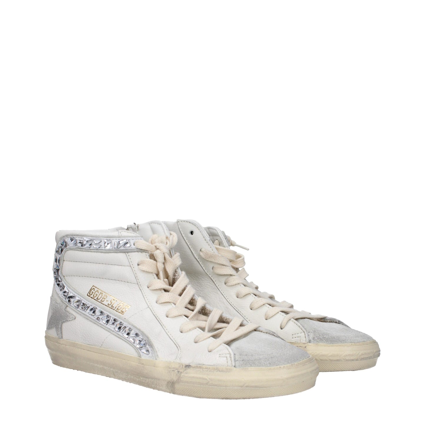 Golden Goose White Leather High Top Sneakers Golden Goose