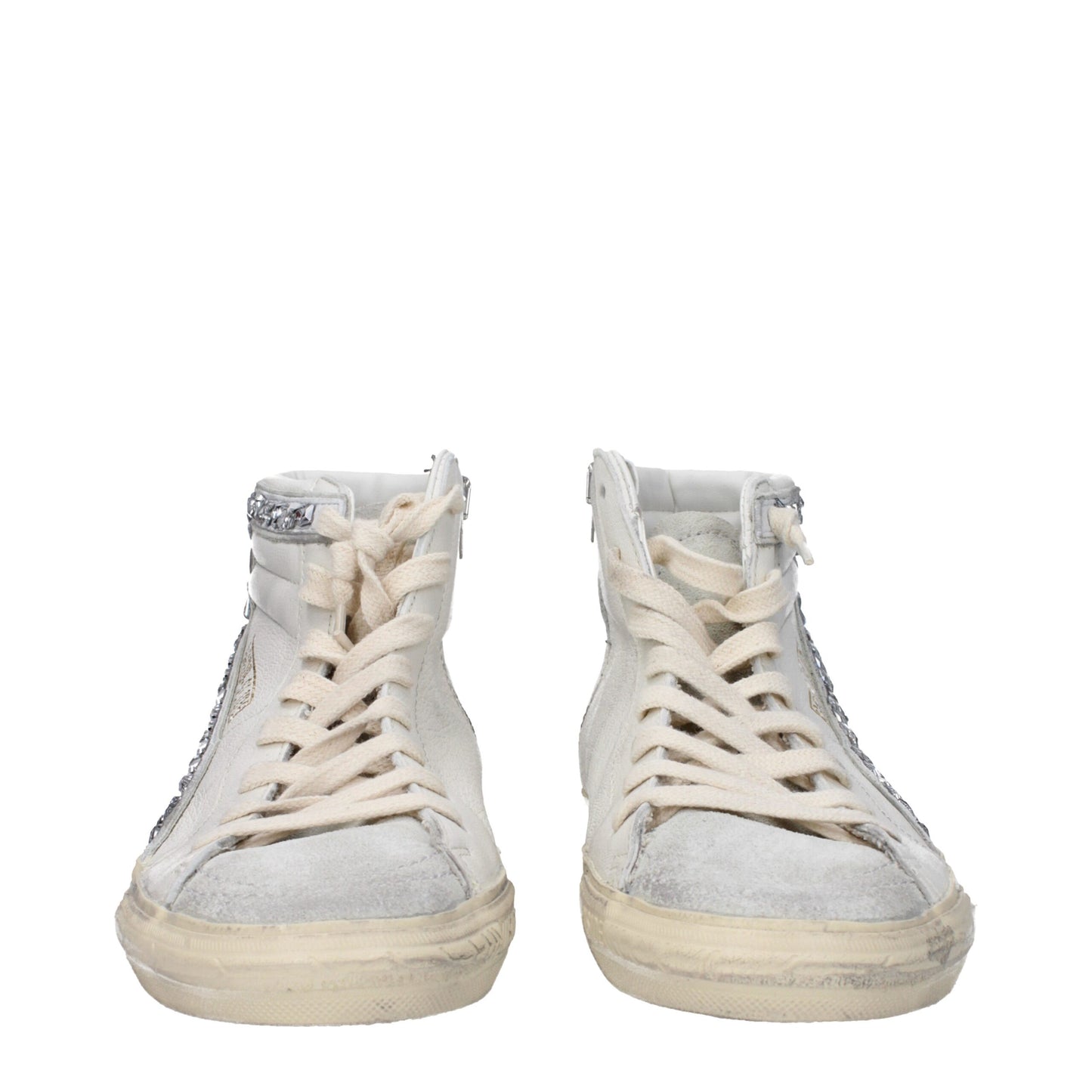 Golden Goose White Leather High Top Sneakers Golden Goose