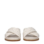 Fabiana Filippi Beige Leather Slippers Fabiana Filippi