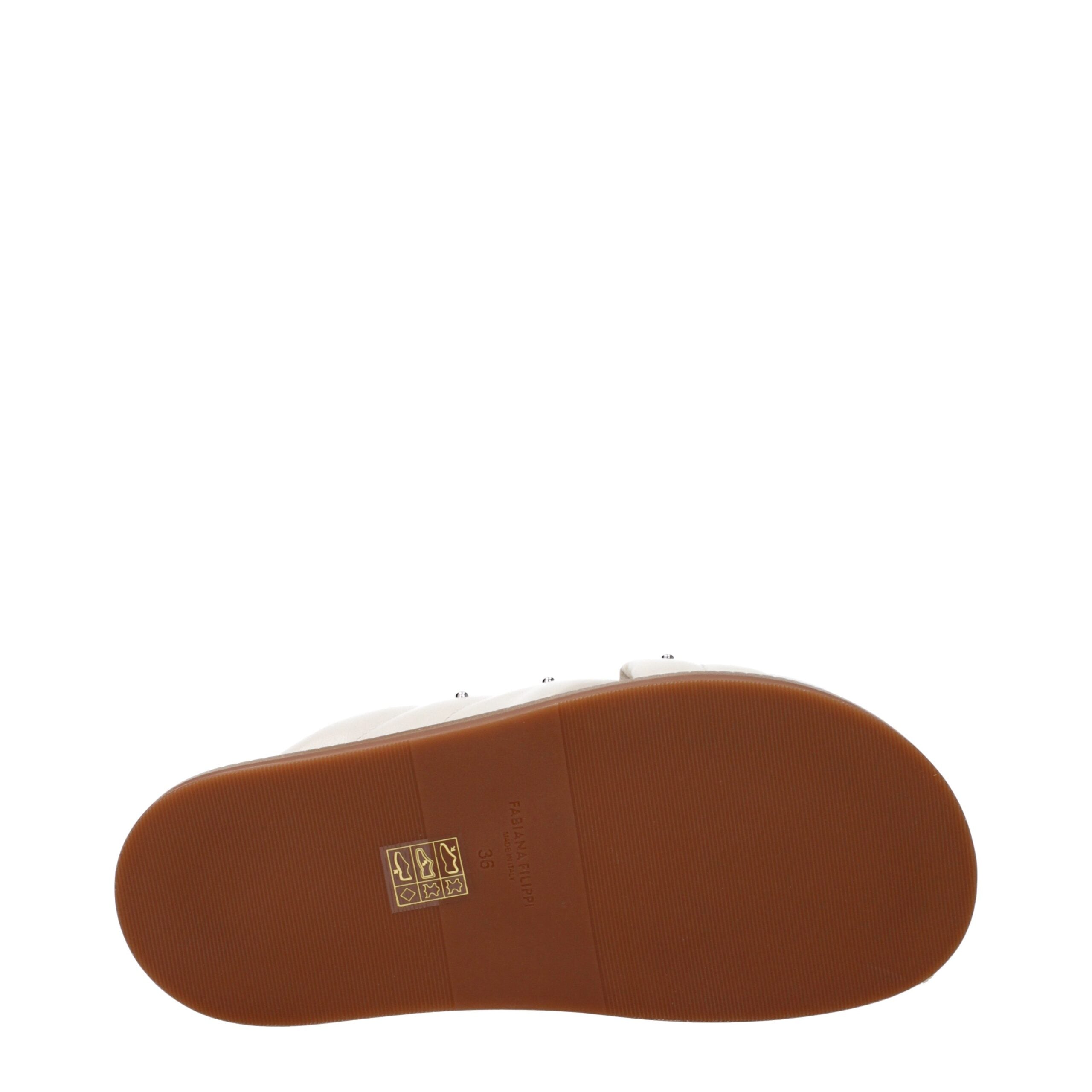 Fabiana Filippi Beige Leather Slippers Fabiana Filippi