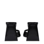 The Attico Black Leather Stiletto Heel Sandals The Attico