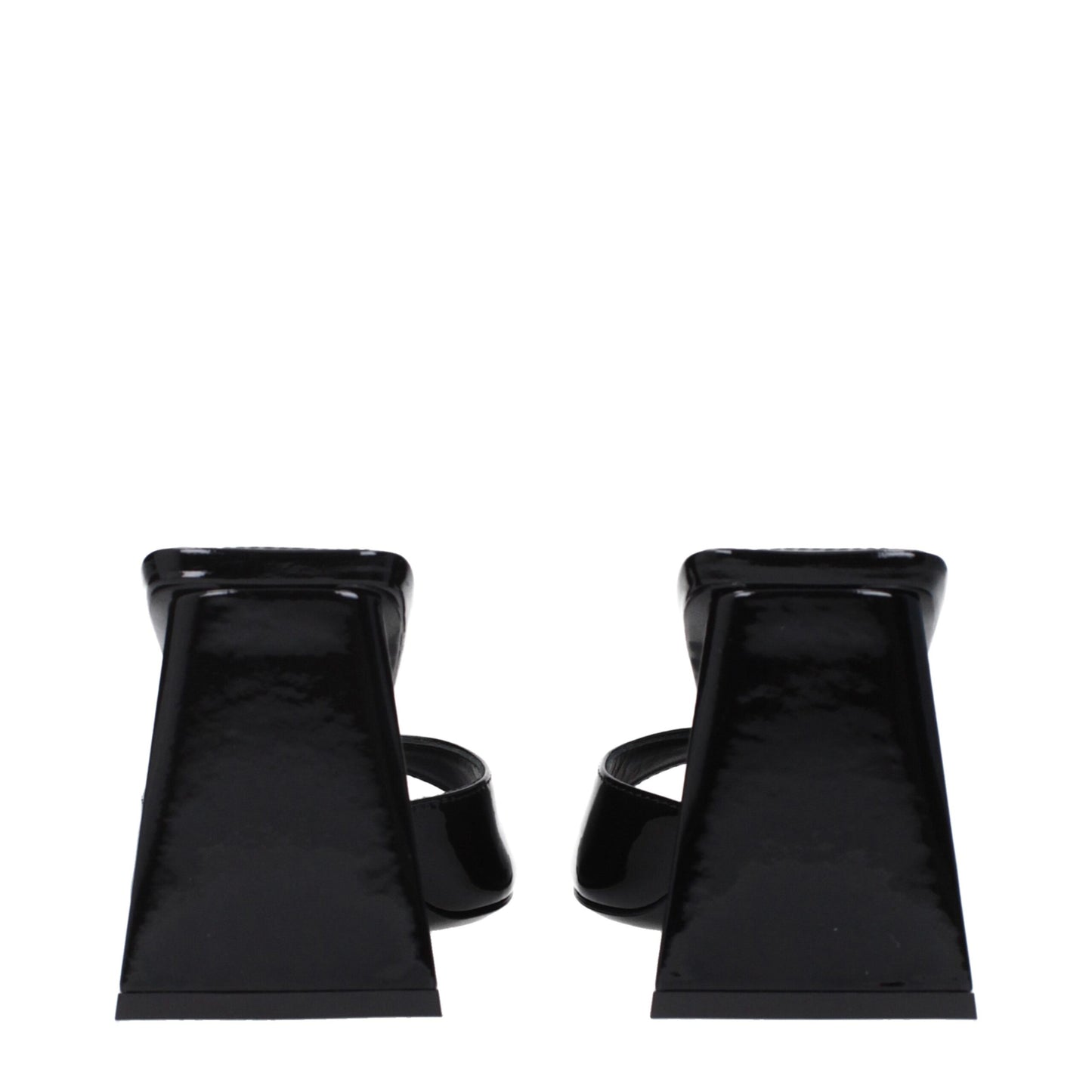 The Attico Black Leather Stiletto Heel Sandals The Attico