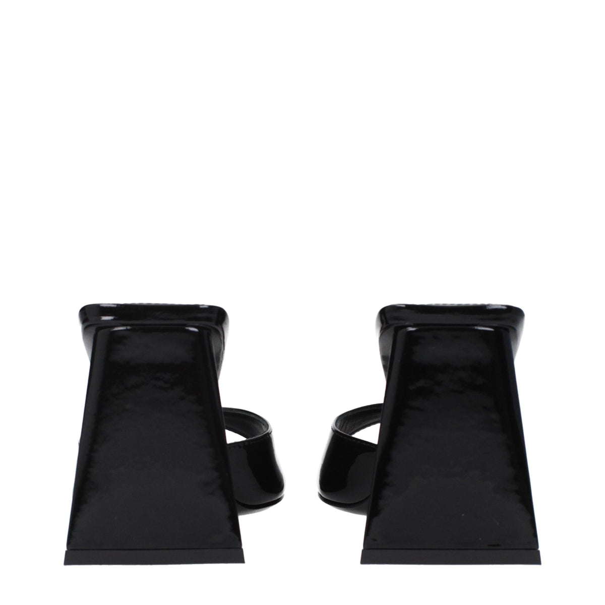 The Attico Black Leather Stiletto Heel Sandals The Attico