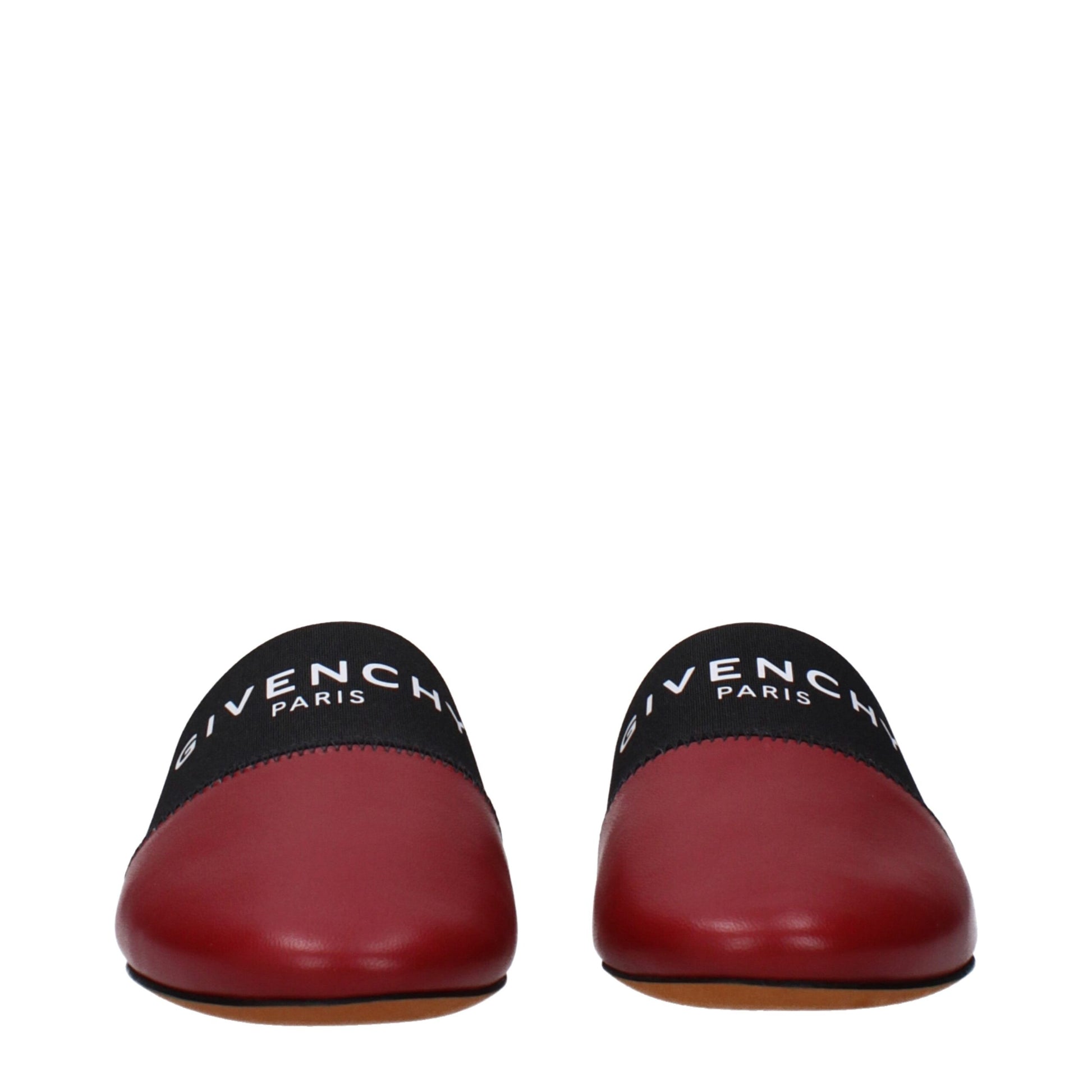 Givenchy Red Leather Slippers Givenchy