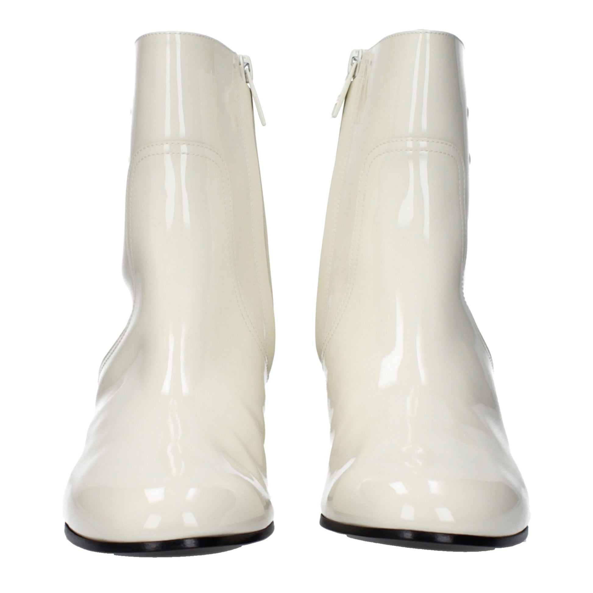 Celine Beige Leather Ankle Boots Celine