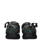 Burberry Green Fabric Slip-On Loafers Burberry