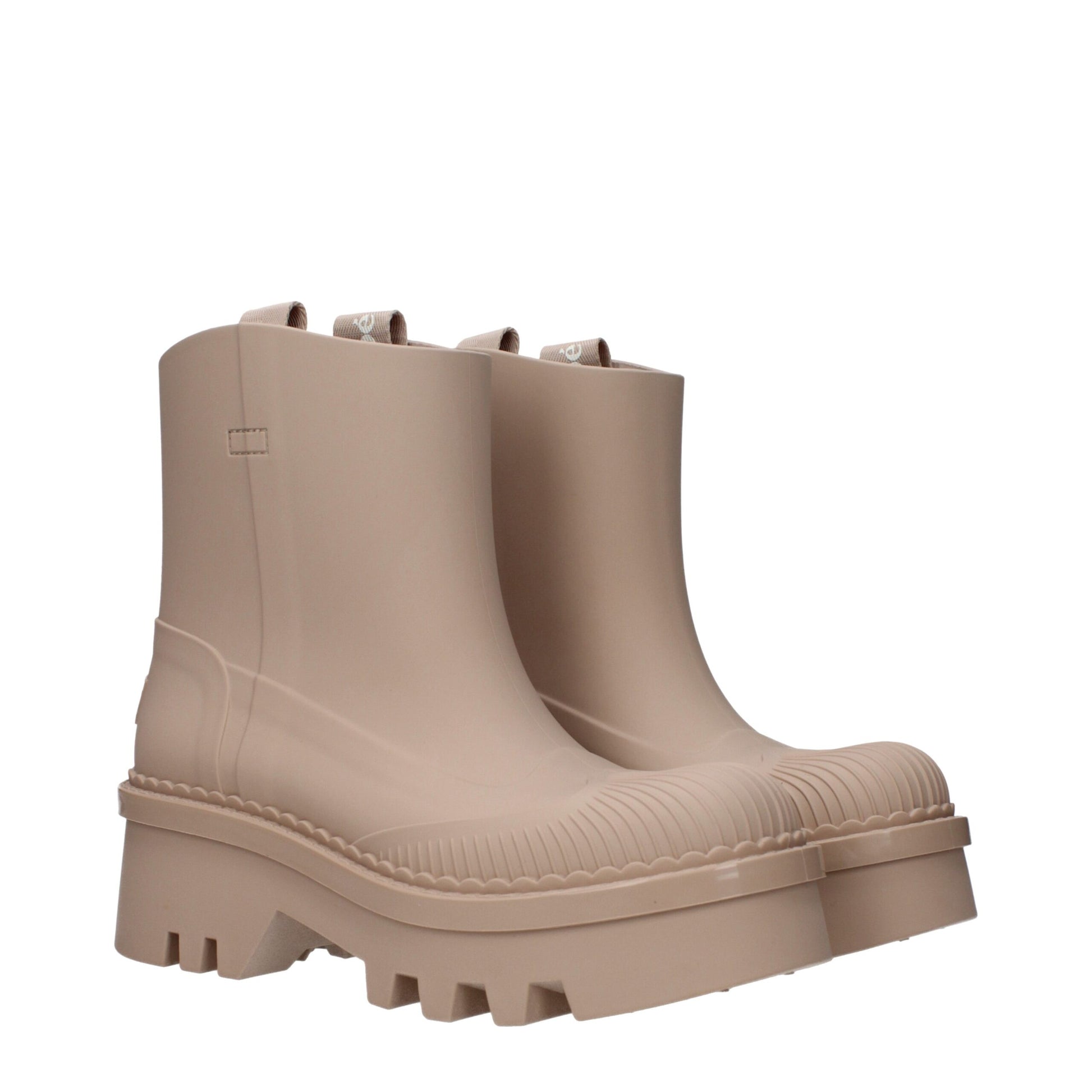 Chloé Pink Cotton Ankle Boots Chloé
