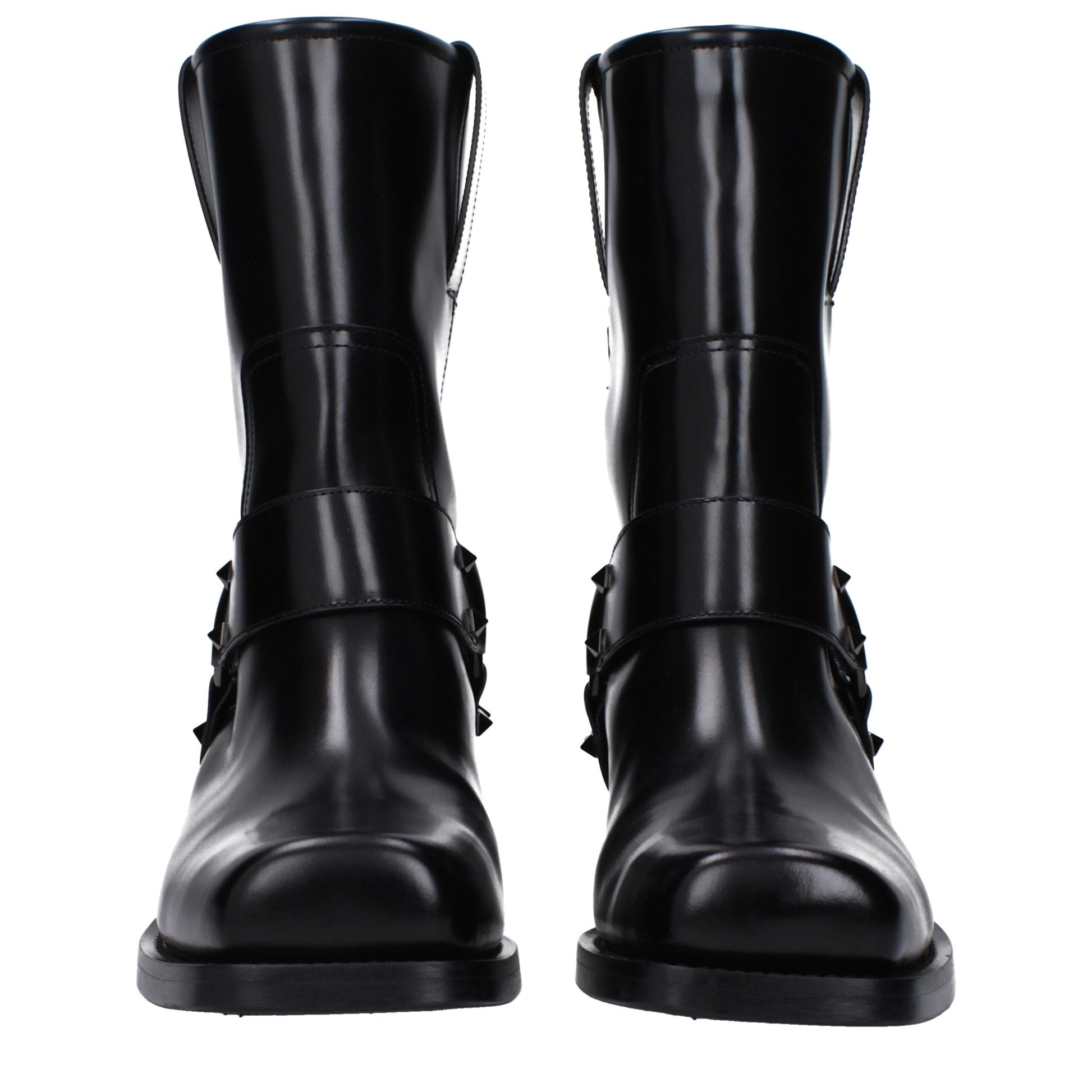 Valentino Garavani Black Leather Ankle Boots Valentino Garavani