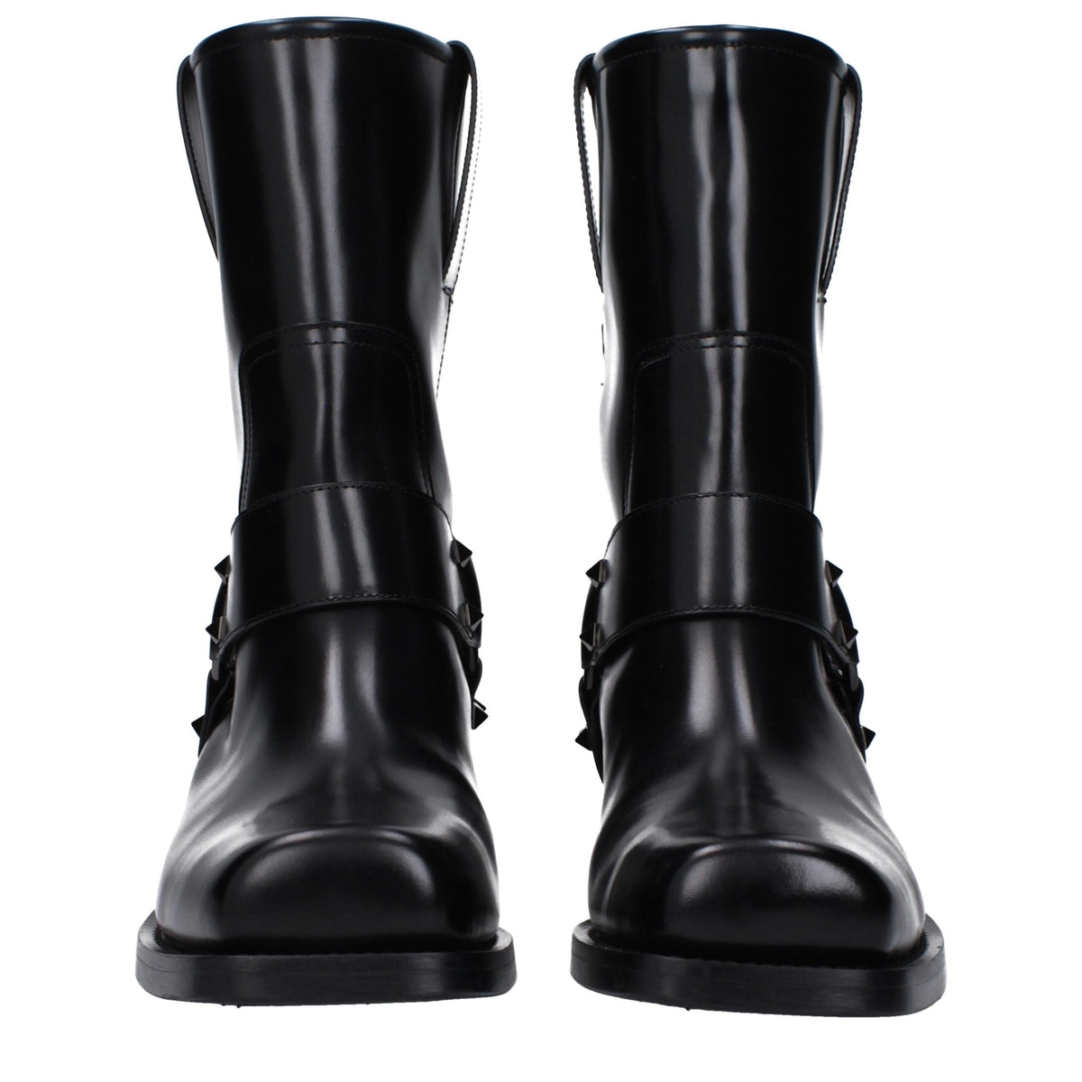 Valentino Garavani Black Leather Ankle Boots Valentino Garavani