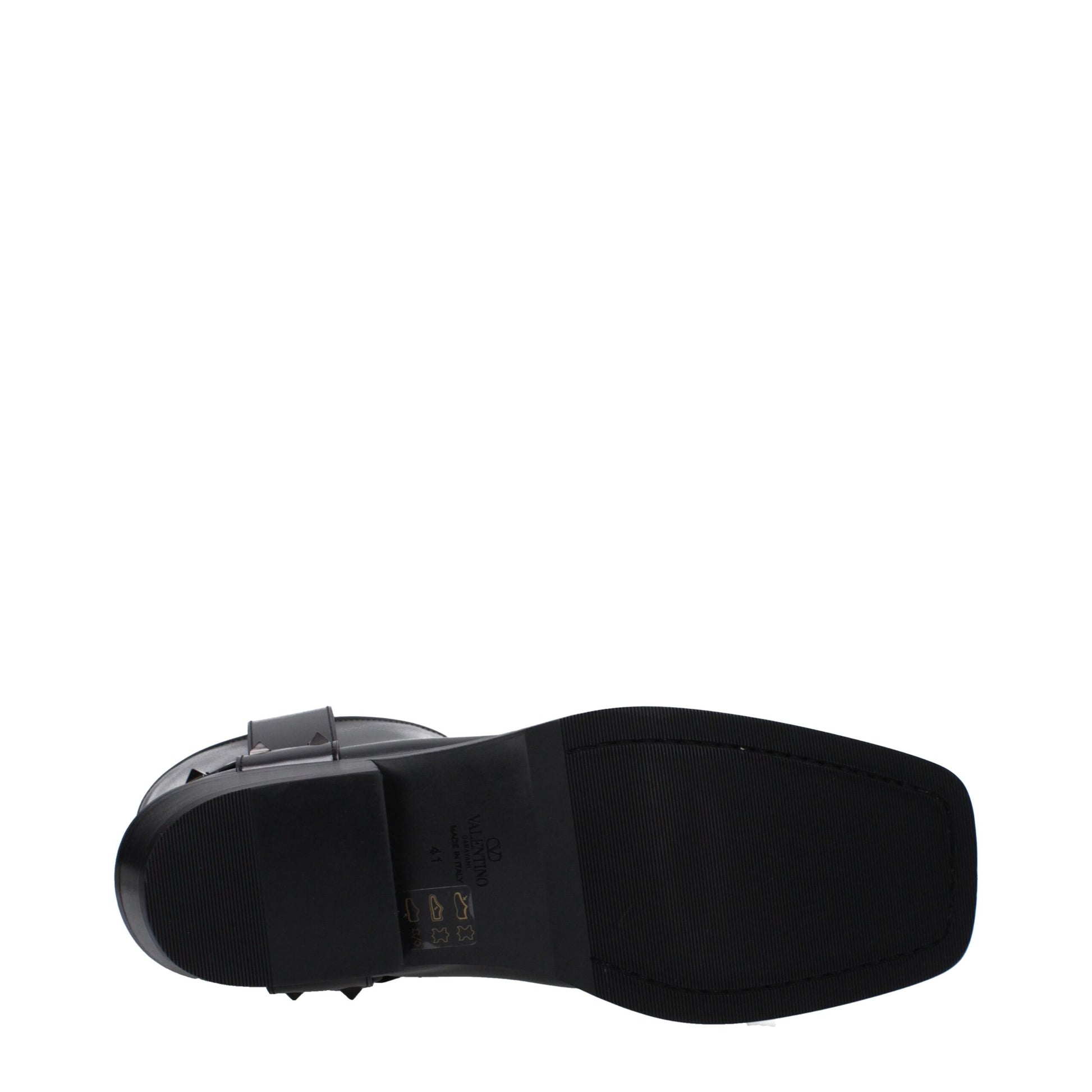 Valentino Garavani Black Leather Ankle Boots Valentino Garavani