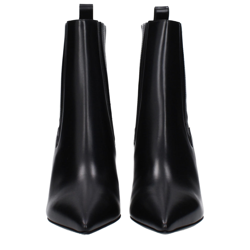 Valentino Garavani Black Leather Ankle Boots Valentino Garavani