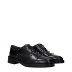 Valentino Garavani Black Leather Oxfords And Derbies Valentino Garavani