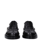 Valentino Garavani Black Leather Oxfords And Derbies Valentino Garavani