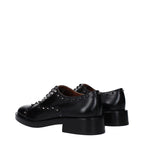 Valentino Garavani Black Leather Oxfords And Derbies Valentino Garavani