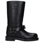 Burberry Black Leather Boots Burberry