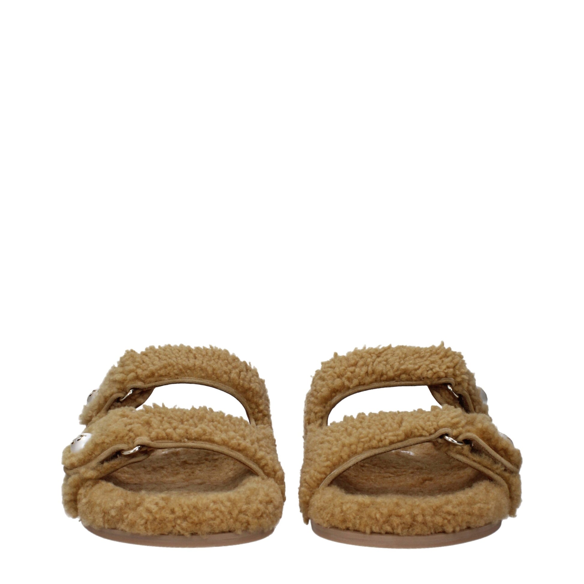Jimmy Choo Brown Fabric Slippers Jimmy Choo