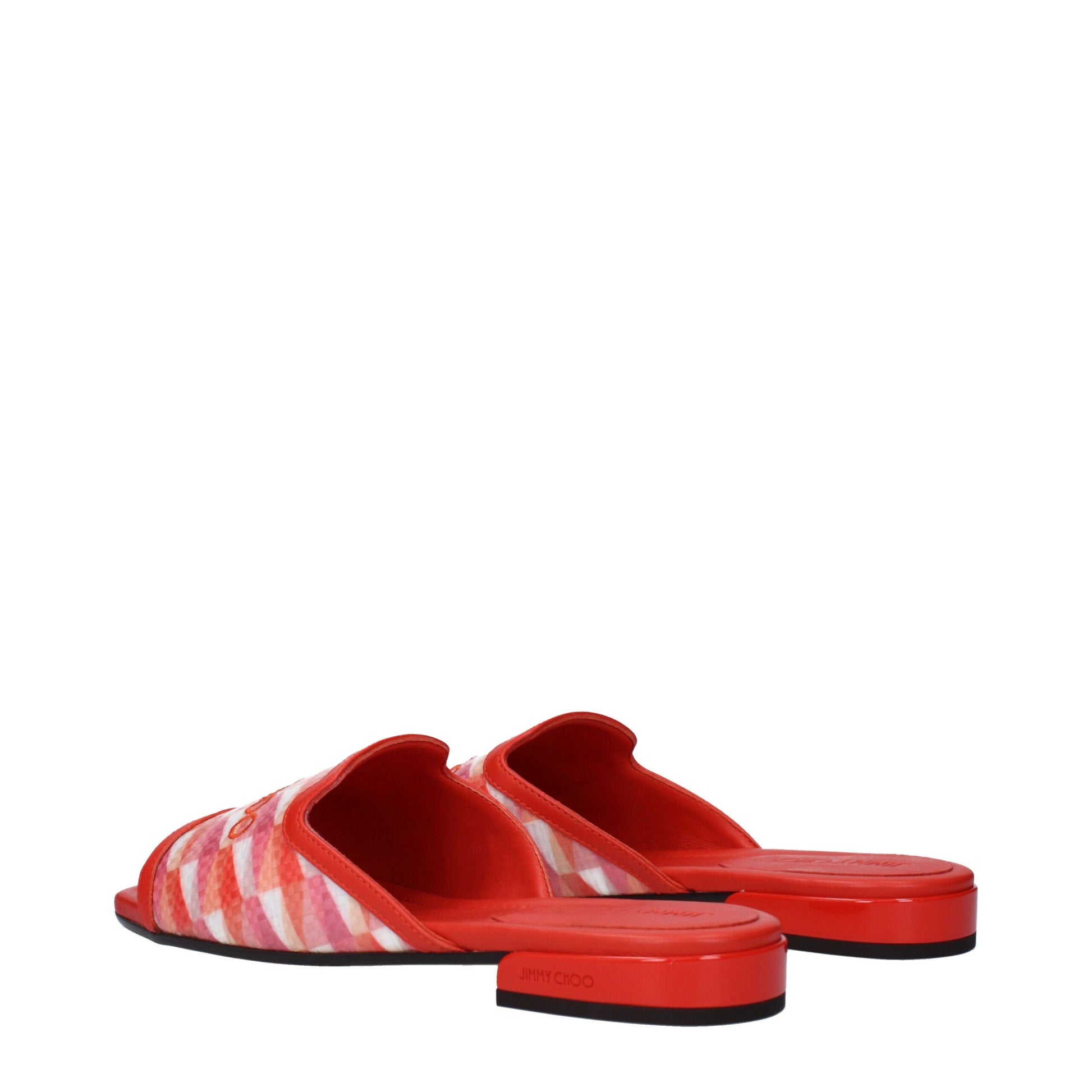 Jimmy Choo Orange Fabric Slippers Jimmy Choo